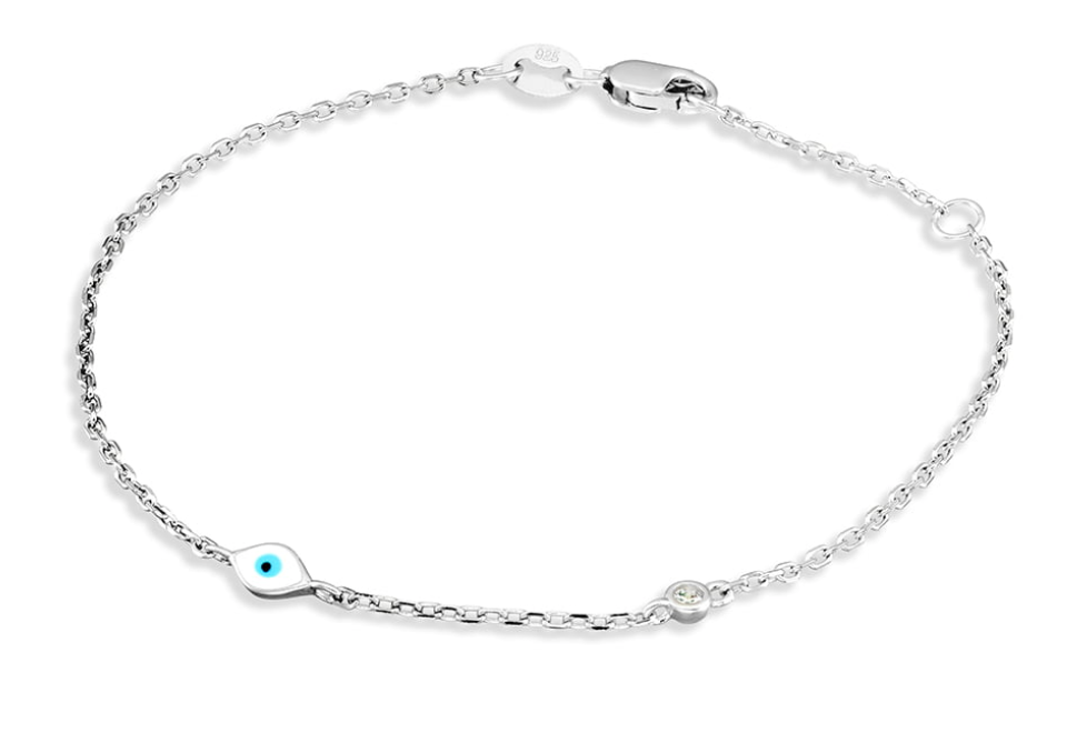 Evil Eye Bracelet - Silver & Gold