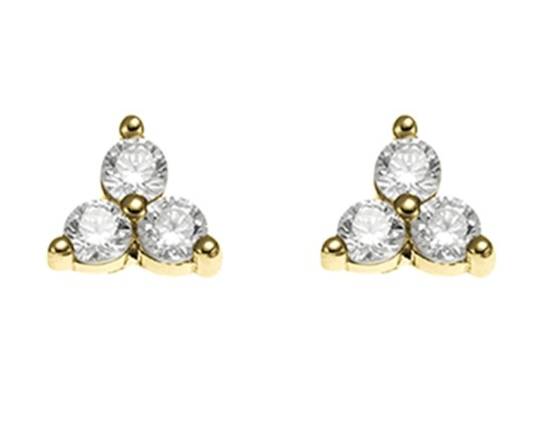 Triangular Studs - Silver, Gold & Rose Gold