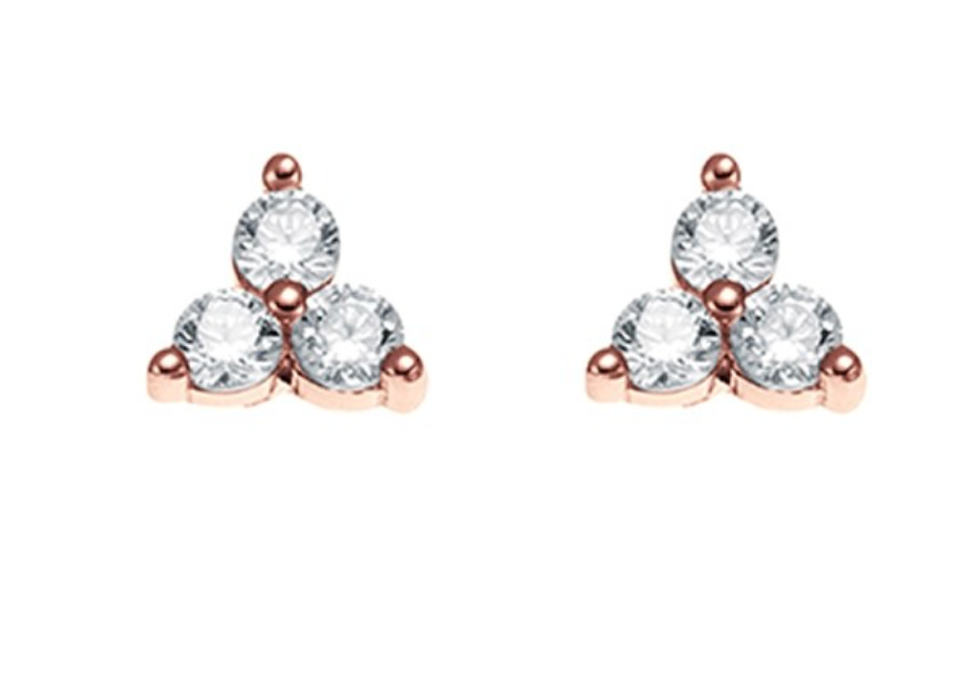 Triangular Studs - Silver, Gold & Rose Gold
