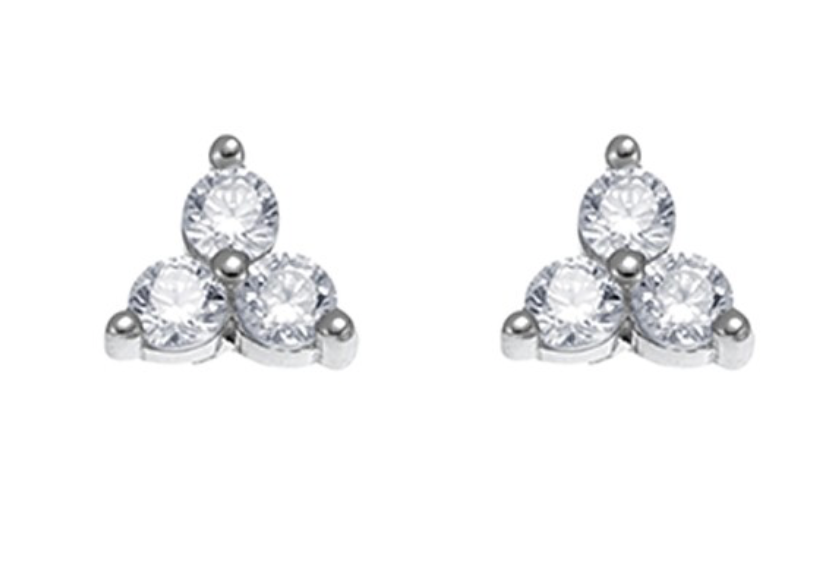 Triangular Studs - Silver, Gold & Rose Gold
