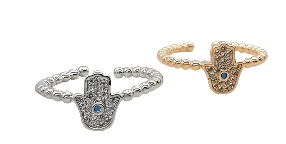 Hansa Hand Ring - Gold or Silver