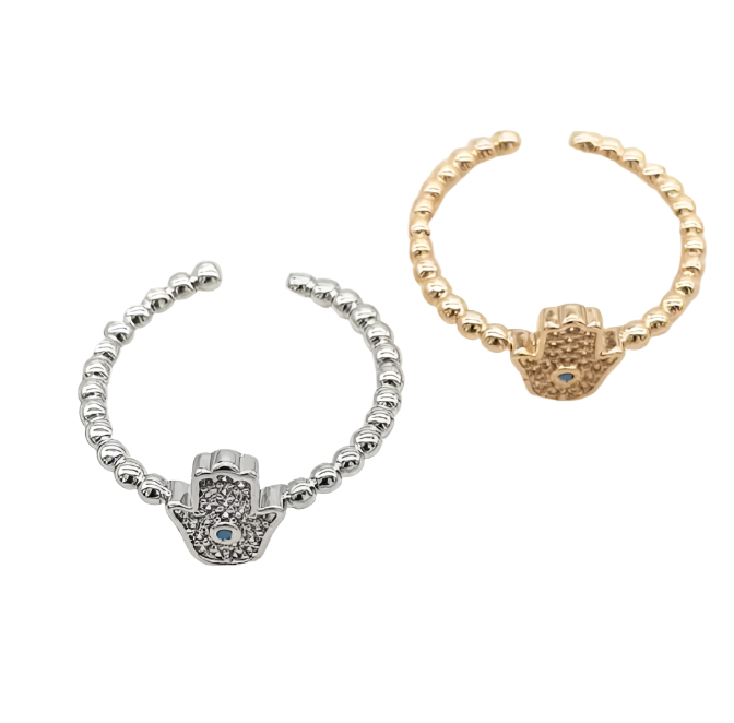 Hansa Hand Ring - Gold or Silver