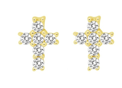 Gold Cross Stud
