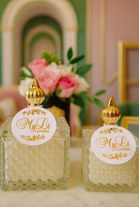 Diamond Square Clear & Gold