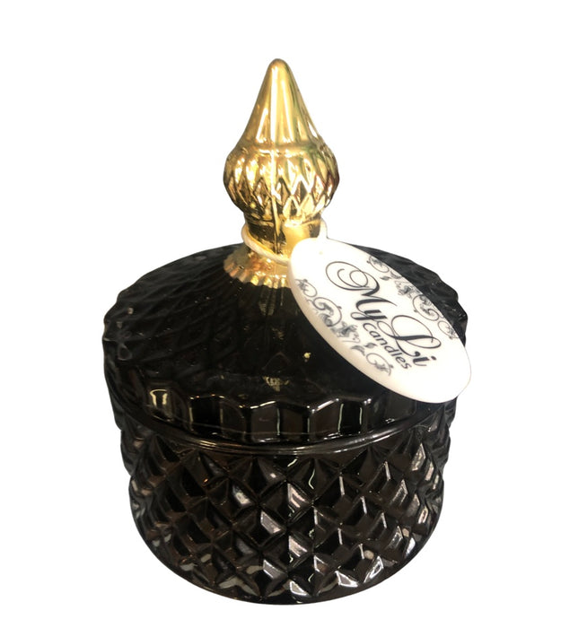 Mini Dimond Black & Gold Jar