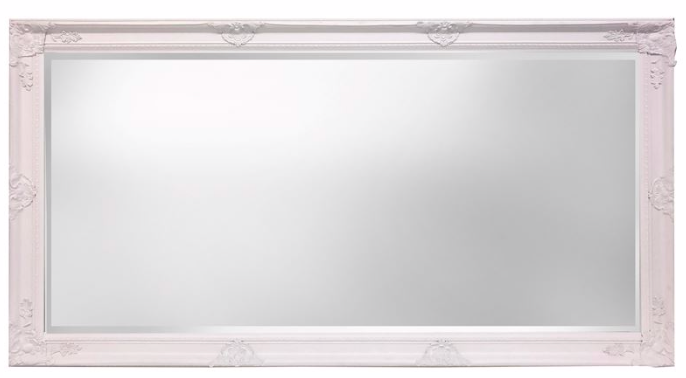 Large Decorative Mirror White, Black & Silver